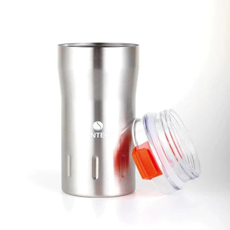 Thermal Tumbler 350ml Steel Transparent Lid