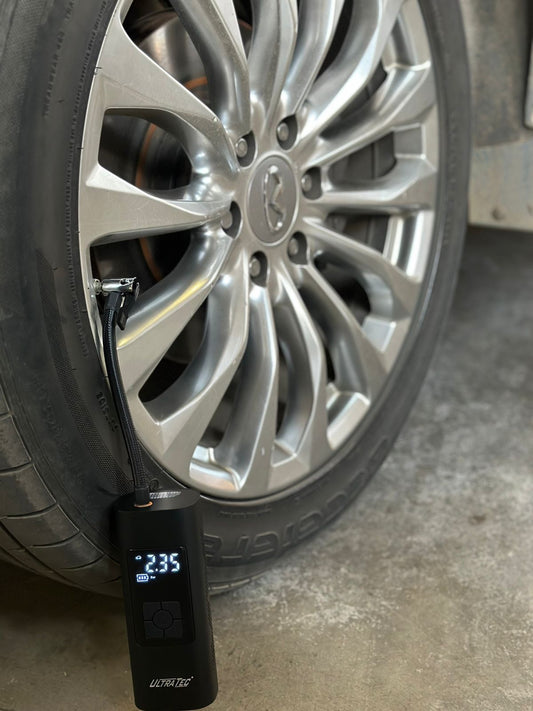 Wireless Portable Air Pump In Use