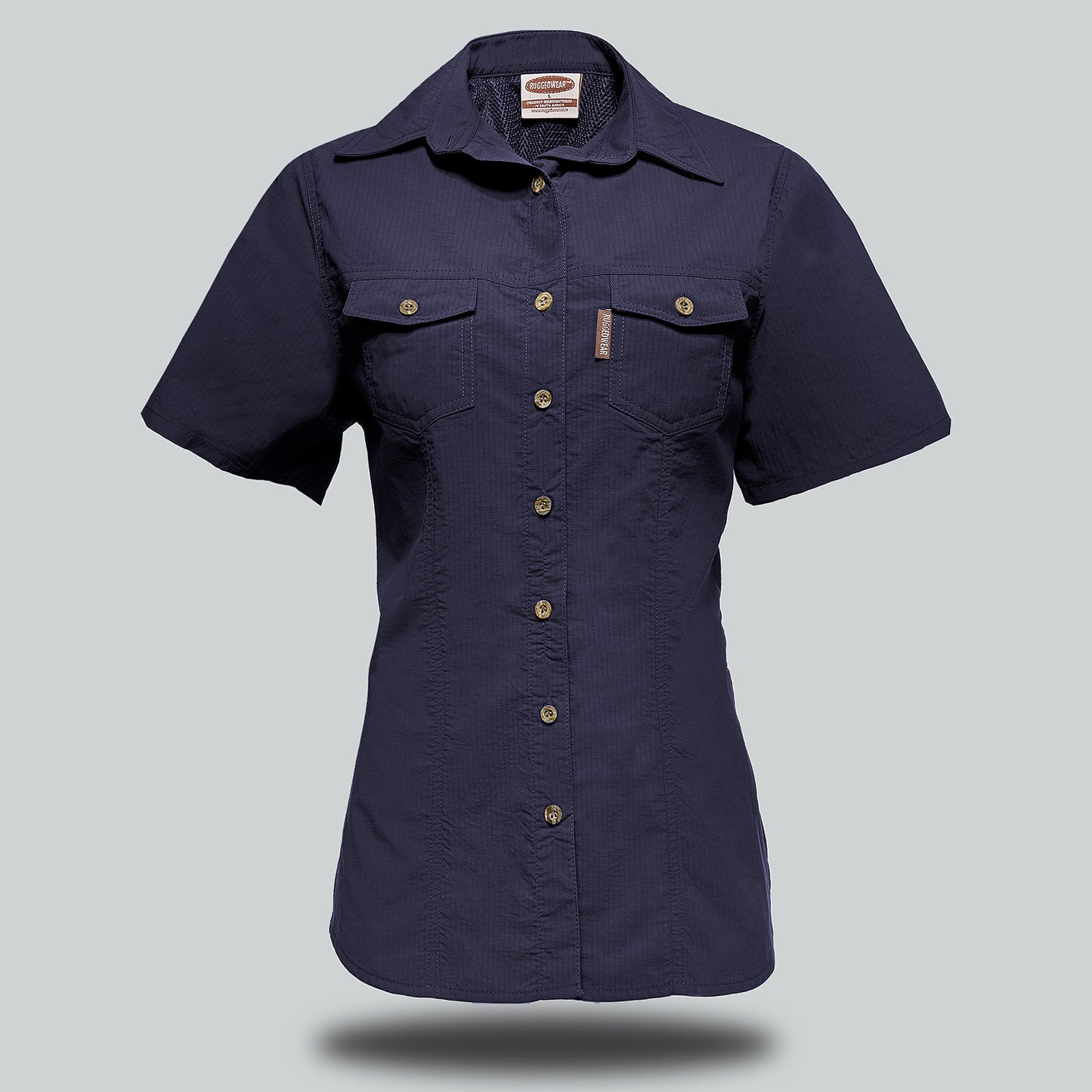 Ruggedwear Quick Dry Marlin Ladies Short Sleeve Blouse Navy