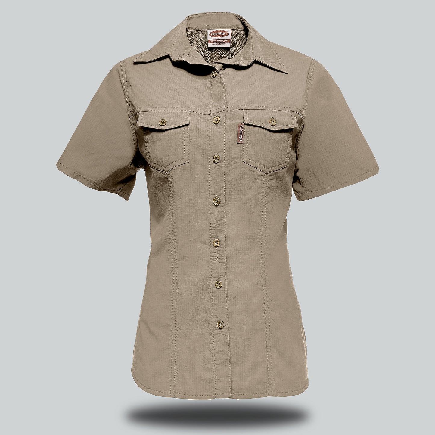 Ruggedwear Quick Dry Marlin Ladies Short Sleeve Blouse - Stone