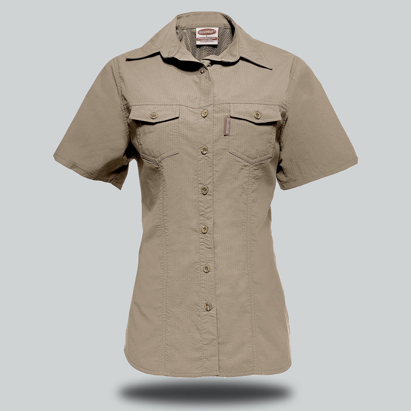 Ruggedwear Quick Dry Marlin Ladies Short Sleeve Blouse - Stone