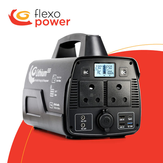 FLEXOPOWER LITHIUM555 POWER STATION - SOLAR COMBO