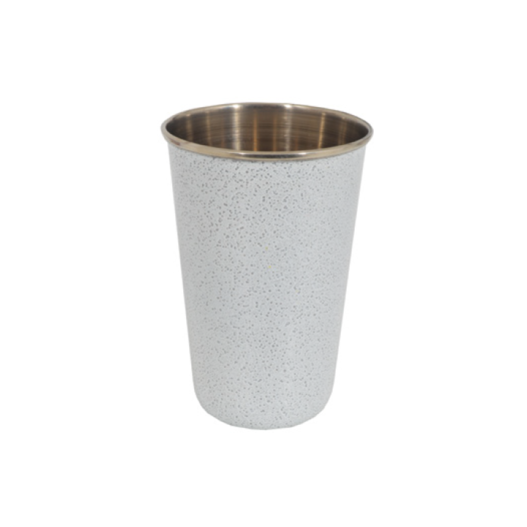 Stainless Steel Tumbler Hammertone 330ml White