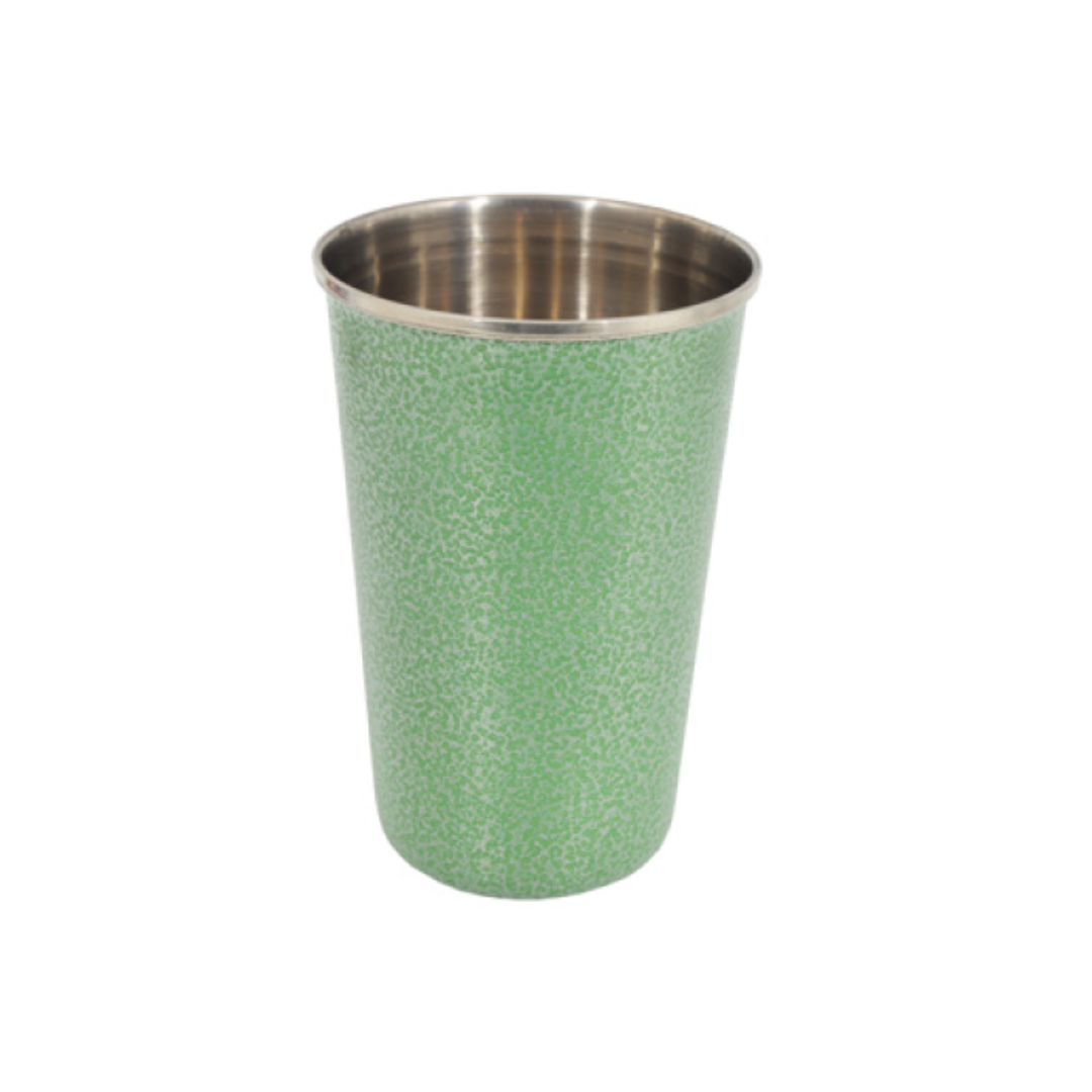 Stainless Steel Tumbler Hammertone 330ml Green