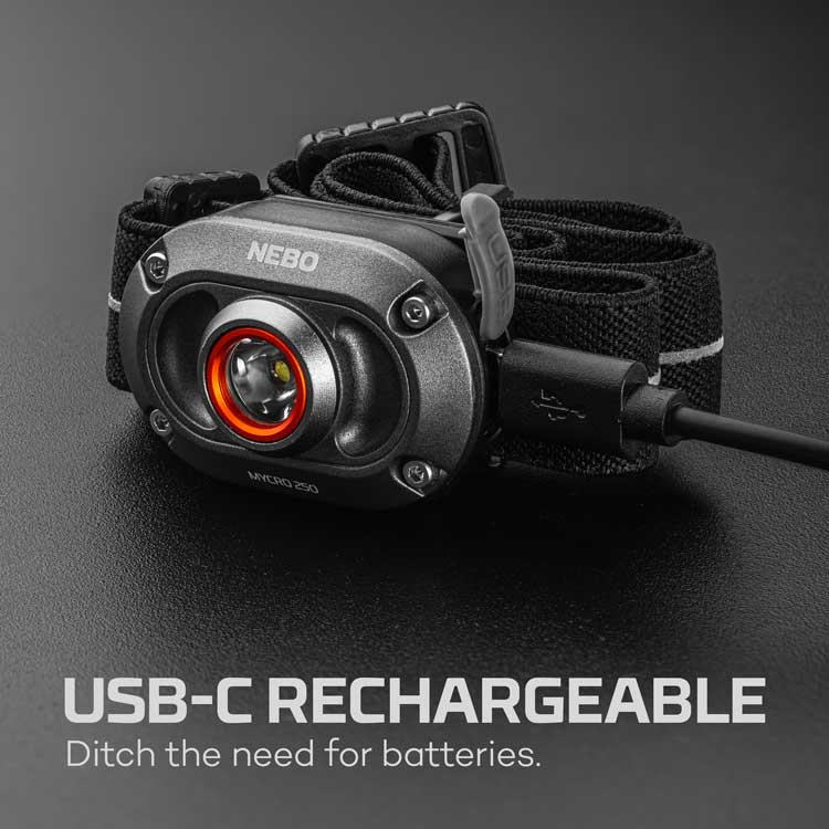 Nebo Mycro 250 Rechargeable Headlamp 2 Pack