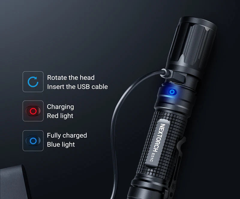Nextorch E51C 1600LUM Rechargeable Torch