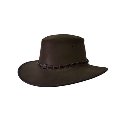 Suede Leather Broad Brim Hats