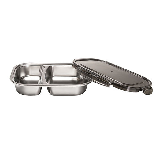 Stainless Steel 2 Division Bento Container 900ml
