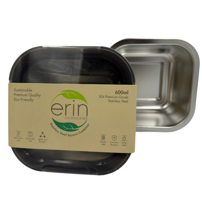 Stainless Steel Square Container 600ml