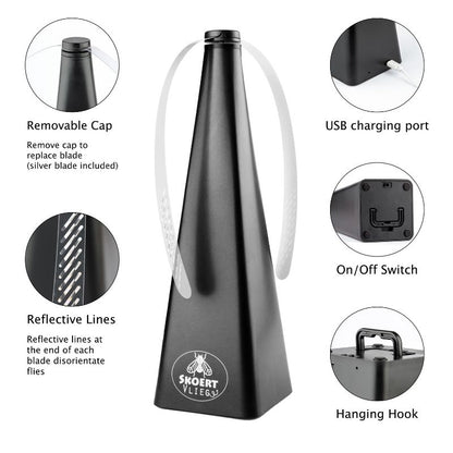 Fly Repellent Rechargeable Fan - 3 Unit Combo