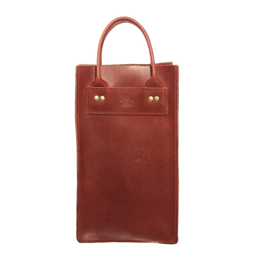 Leather Wine Bag Square - 4 Bottle