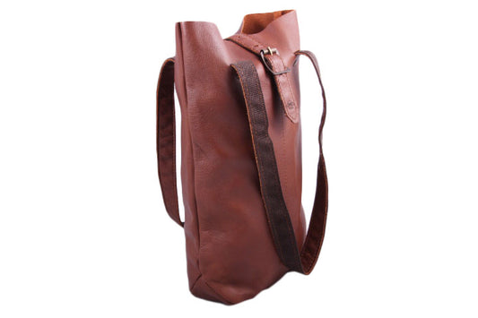 Leather Wine Sling Bag